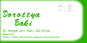 dorottya baki business card